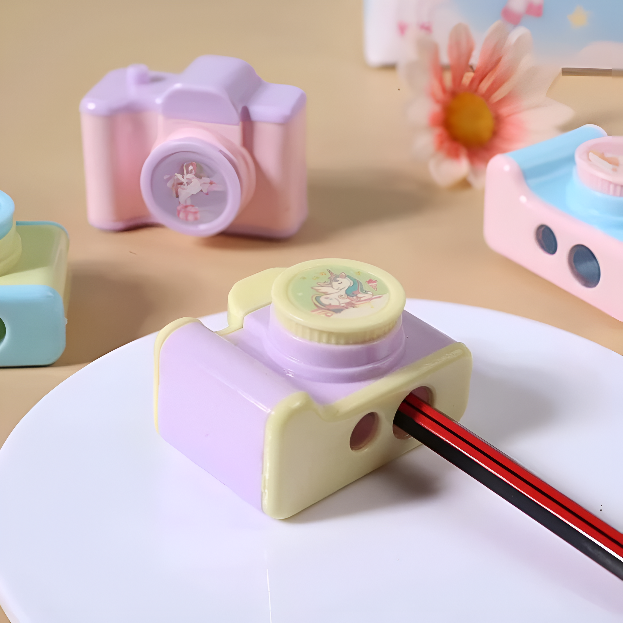 Unicorn Cam Dual Hole Pencil Sharpener – Cutest Desk Buddy!