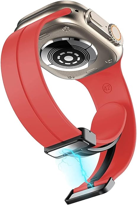 Red Magnetic Clasp Adjustable Strap For Apple Iwatch (22mm)