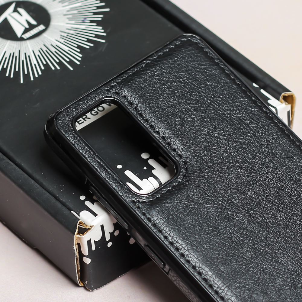 Puloka Black Leather Case for Samsung S20 FE