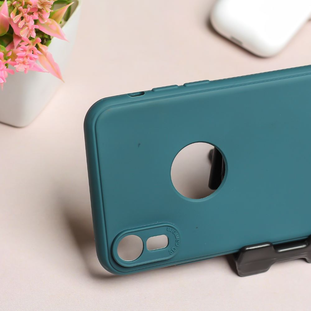 Blue Spazy Logo cut Silicone Case for Apple Iphone XR