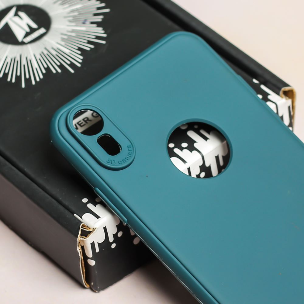 Blue Spazy Logo cut Silicone Case for Apple Iphone XR
