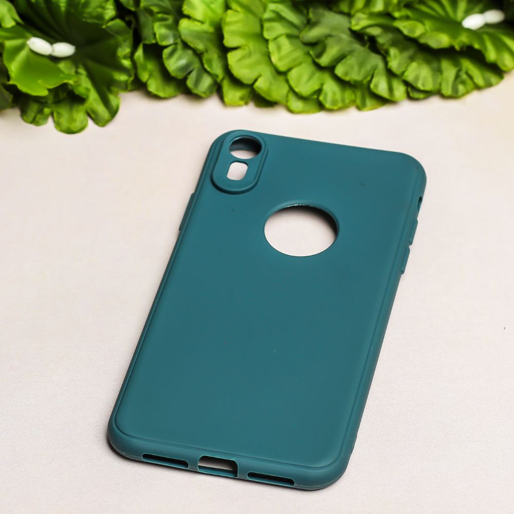 Blue Spazy Logo cut Silicone Case for Apple Iphone XR