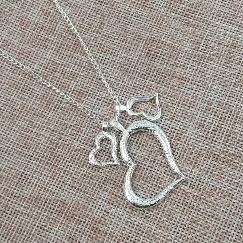 Pinapes Layered Heart Necklace Fashionable Love Pendant for Women & Girls