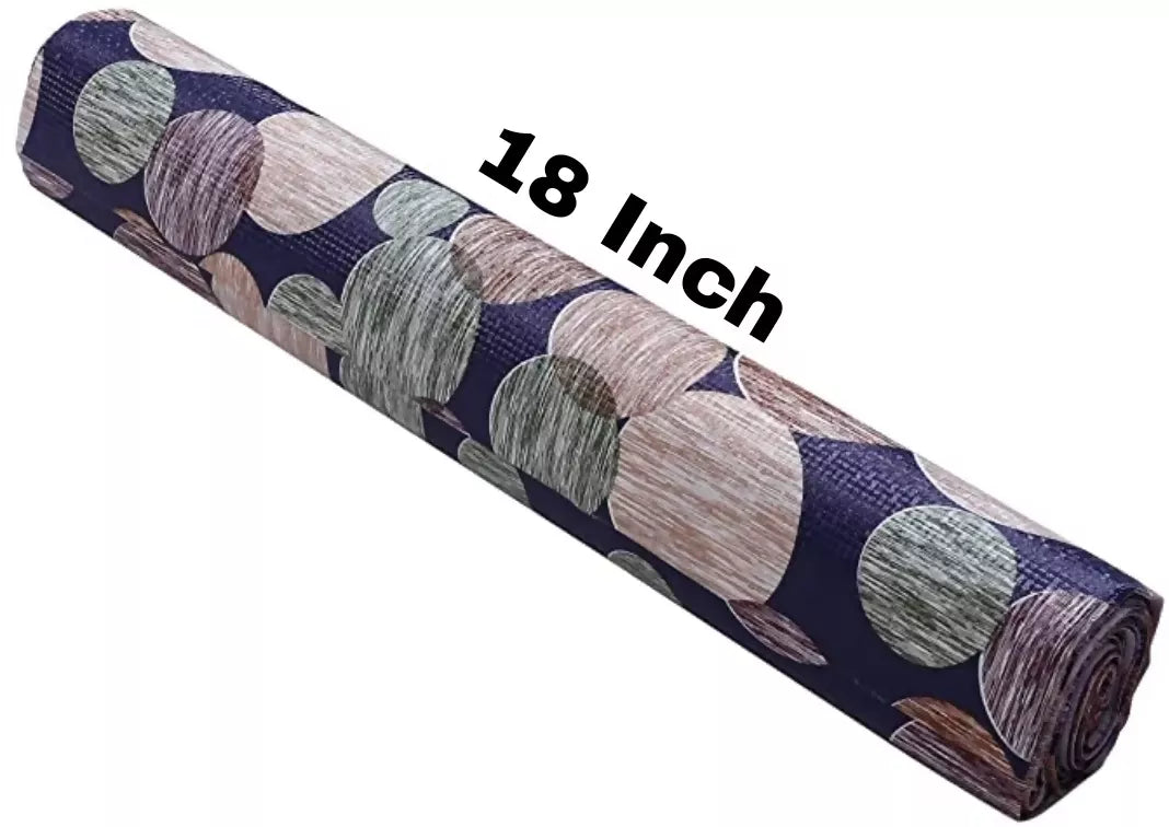 Shelf Liner 4M used for Wardrobe kitchen cabinet Drawer Slab Roll - 45x400 cm (Blue Multicircle)