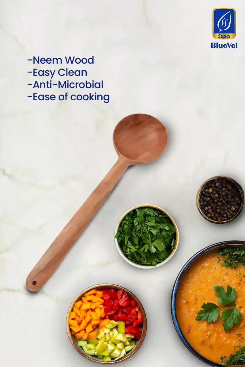 Bluevel - Neem Wood Cooking Ladle (Stir) - 30 cm