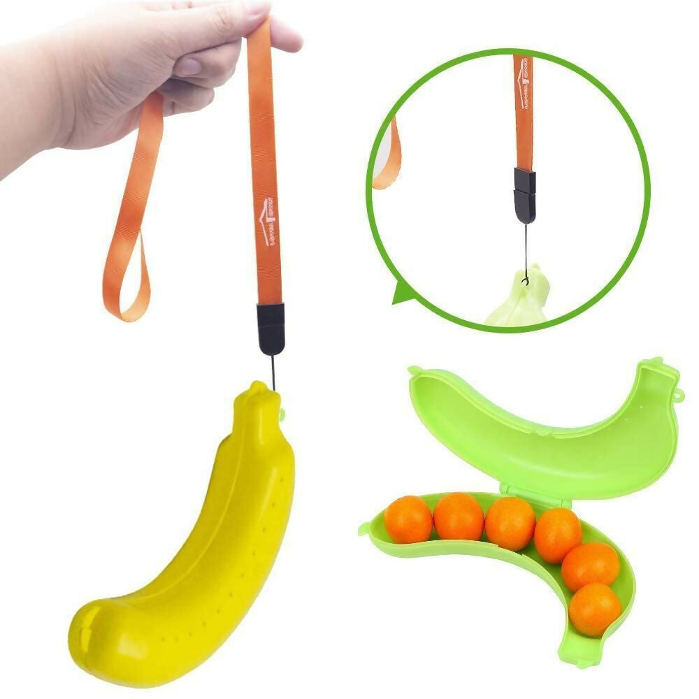 Plastic Banana Food Storage Container, Banana Case Cover (Multicolour) 1 Pack