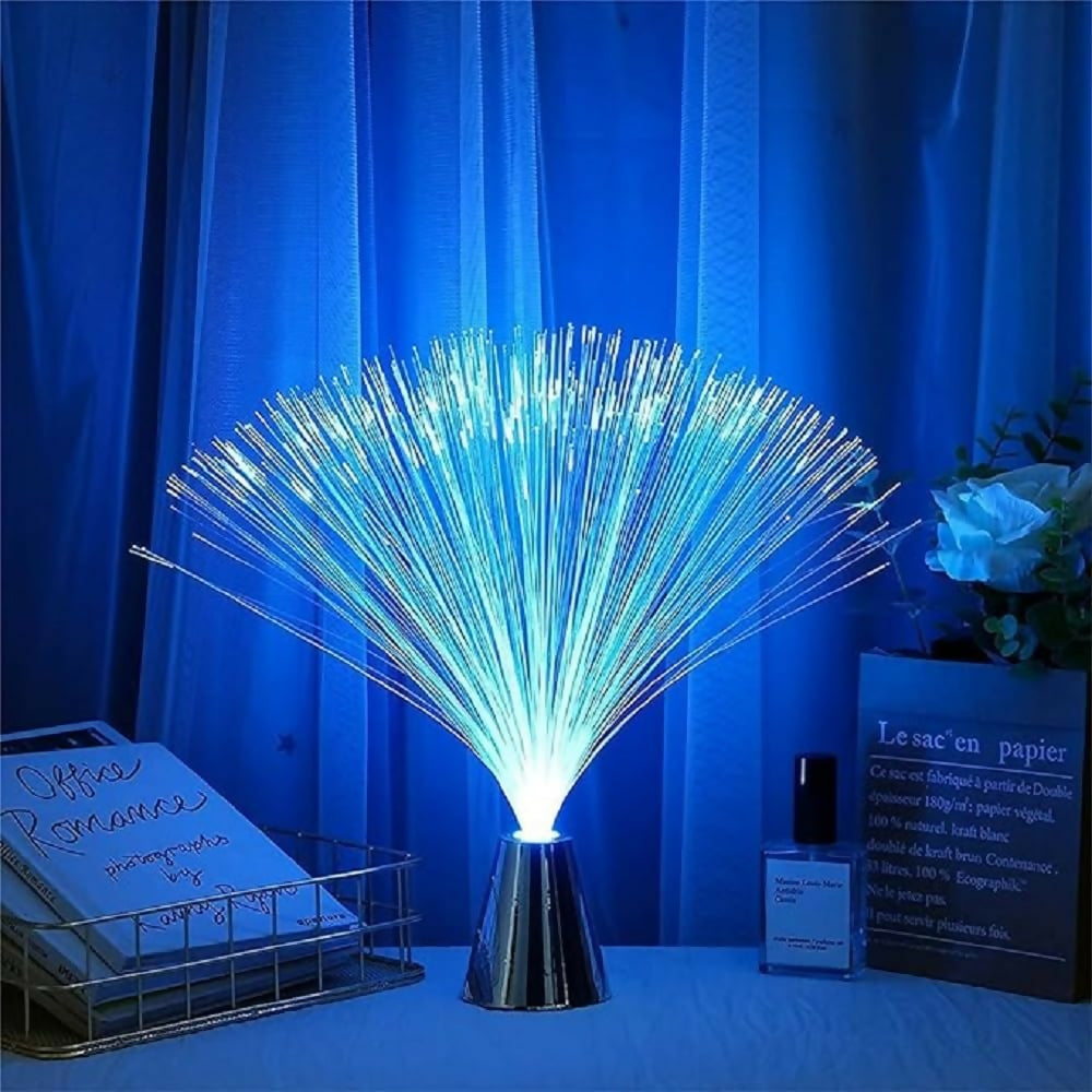 Color Changing Sensory Fiber Optic LED Lamp - Battery Powered