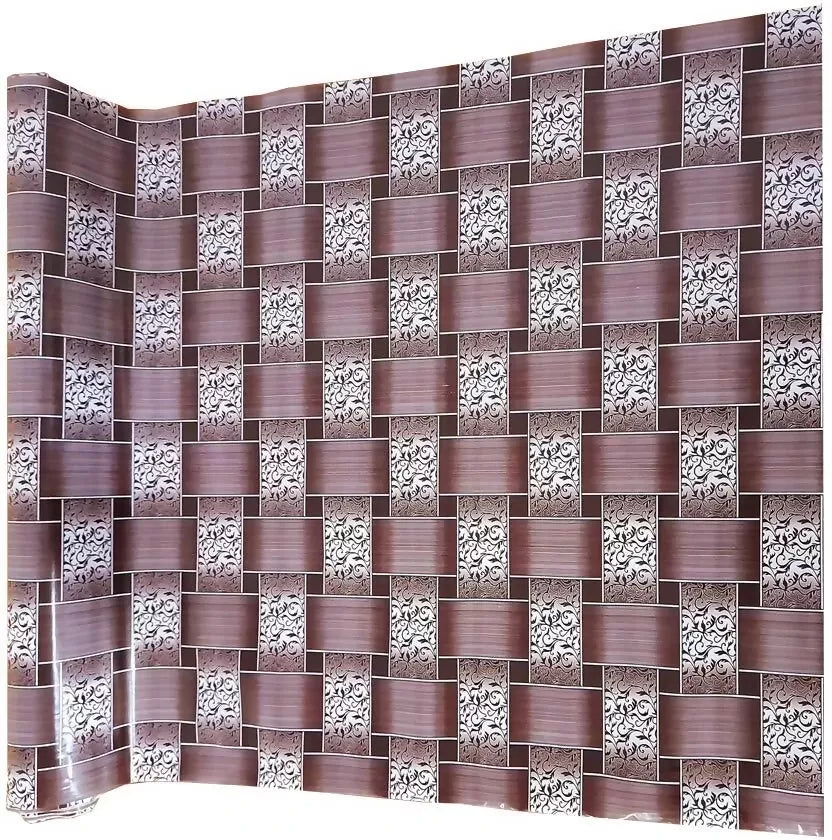 Mopak Decor Polyester Solid Fridge Mat & Cover50045 (Brown)