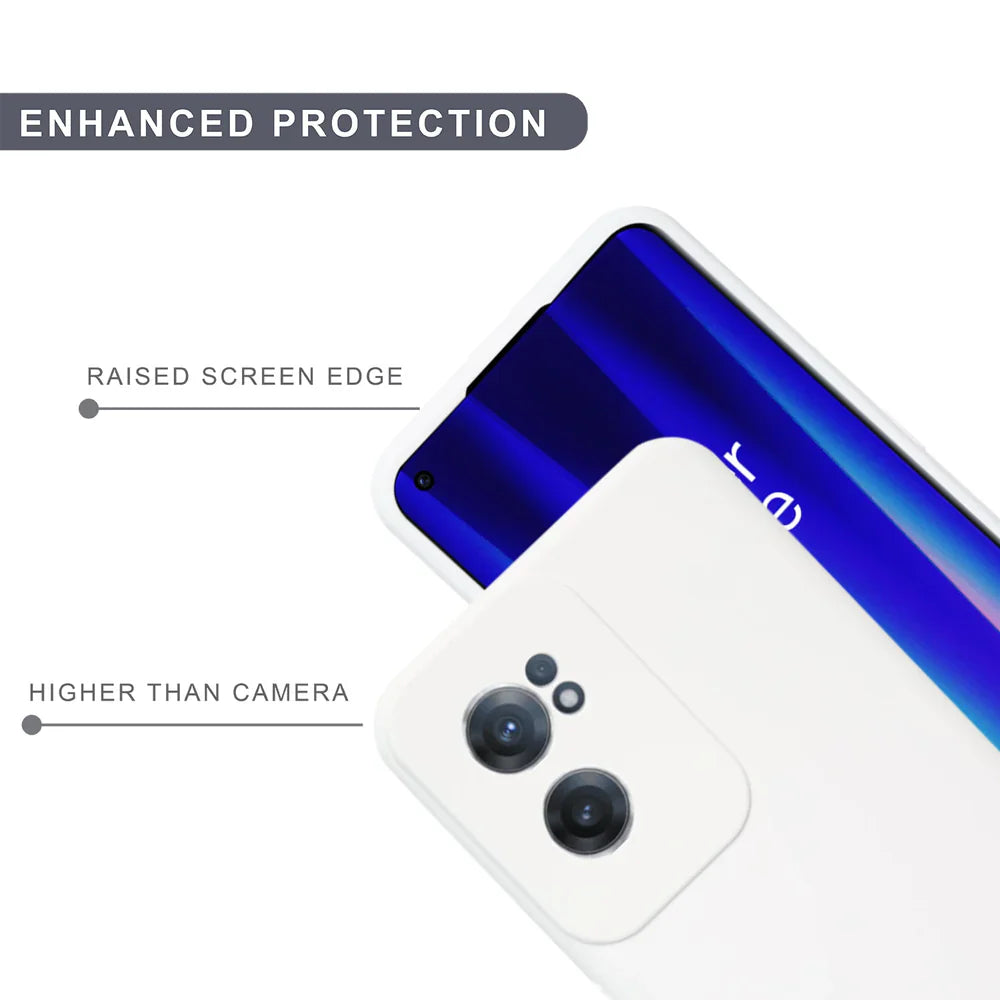 White Original Camera Safe Silicone case for Oneplus Nord CE 2