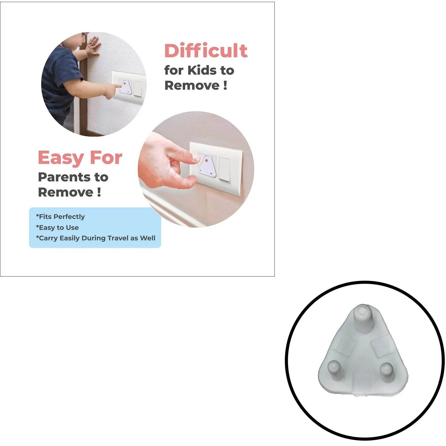 Safety Cover Guards for Electric Socket Plug - Large - Bachat Club