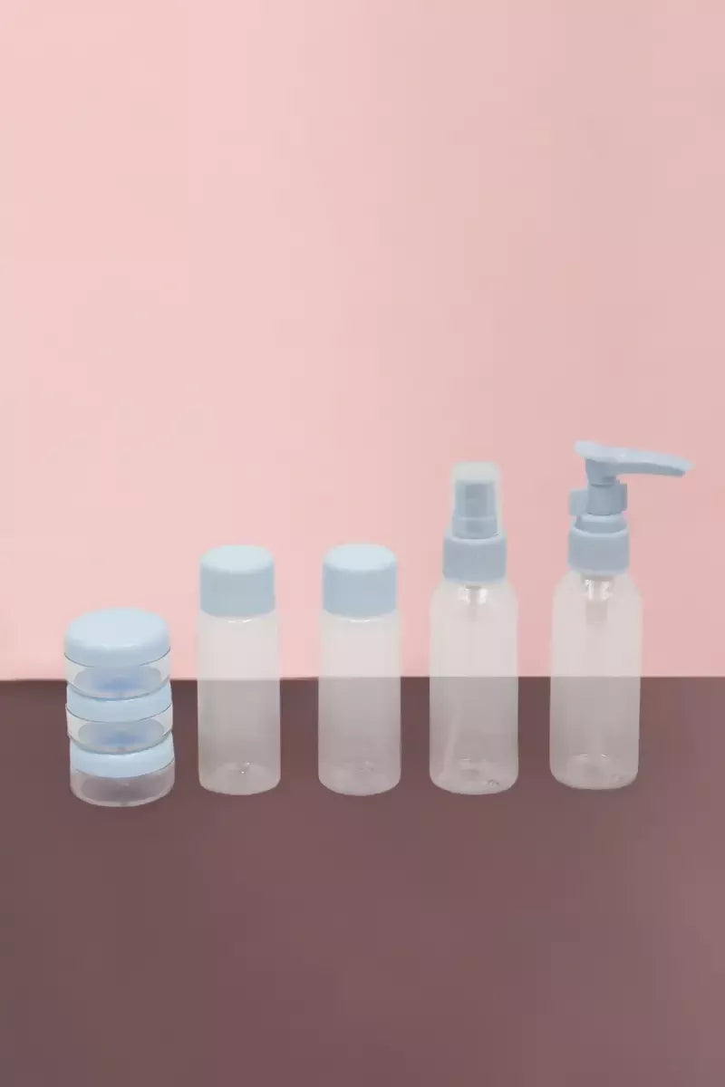 Multipurpose Travel Containers Kit,(Polypropylene) 7 Pcs (Blue)