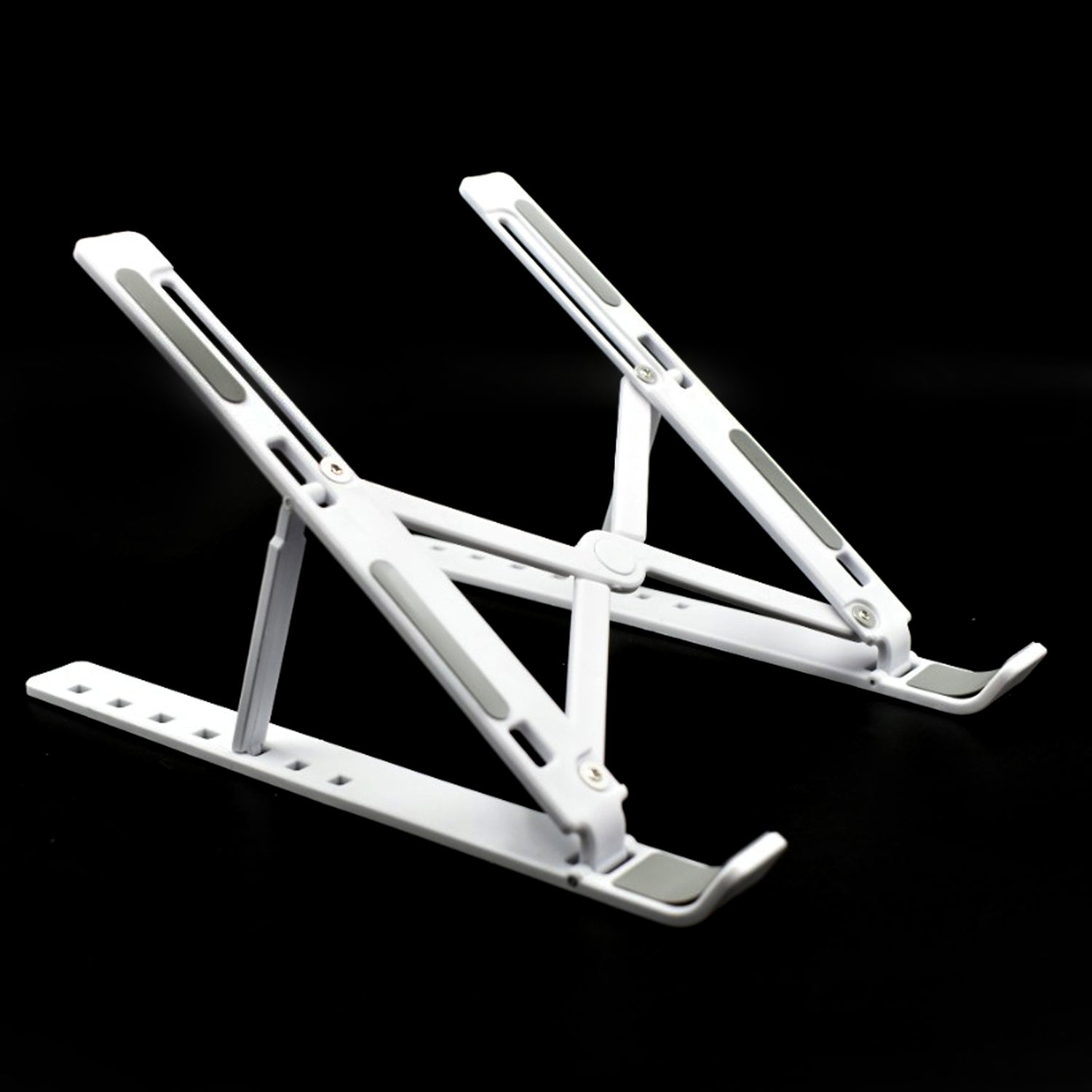 Adjustable  Ergonomic Foldable Portable, Holder Riser Tablet Stand Plastic (Use In 14 inch Laptop)