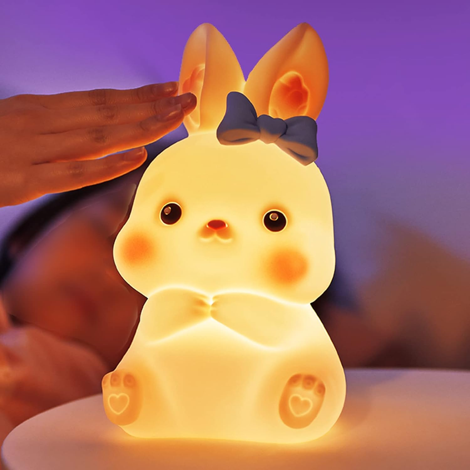 Bunny Glow LED Silicone Night Lamp – Squishy & Soft