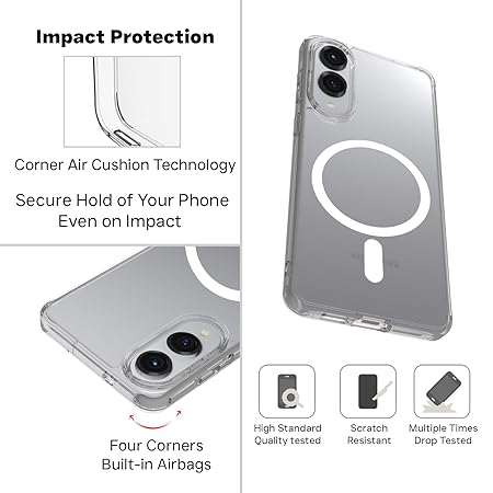 MagSafe Clear Transparent Silicone case for Samsung S25 Edge