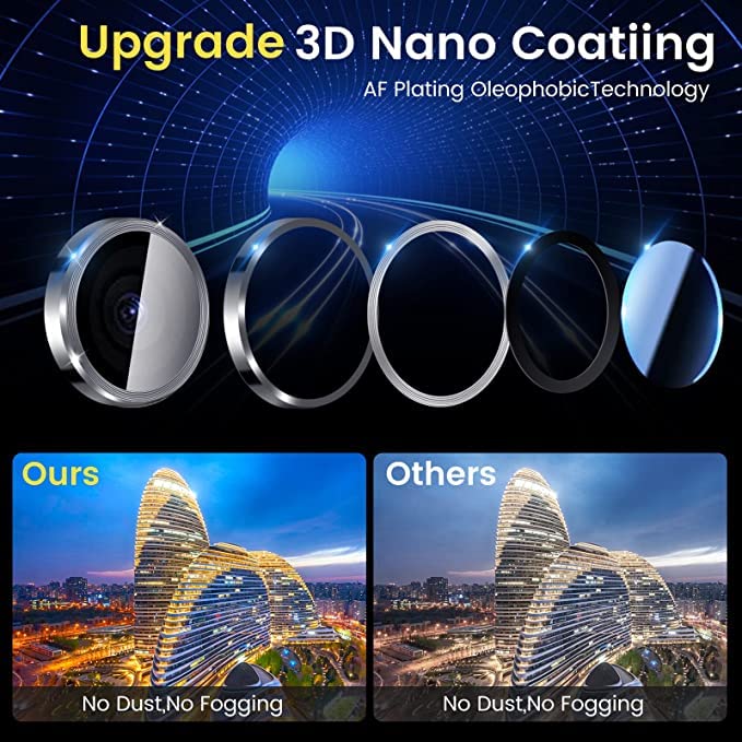 Grey Metallic camera ring lens guard for Samsung S23 Ultra