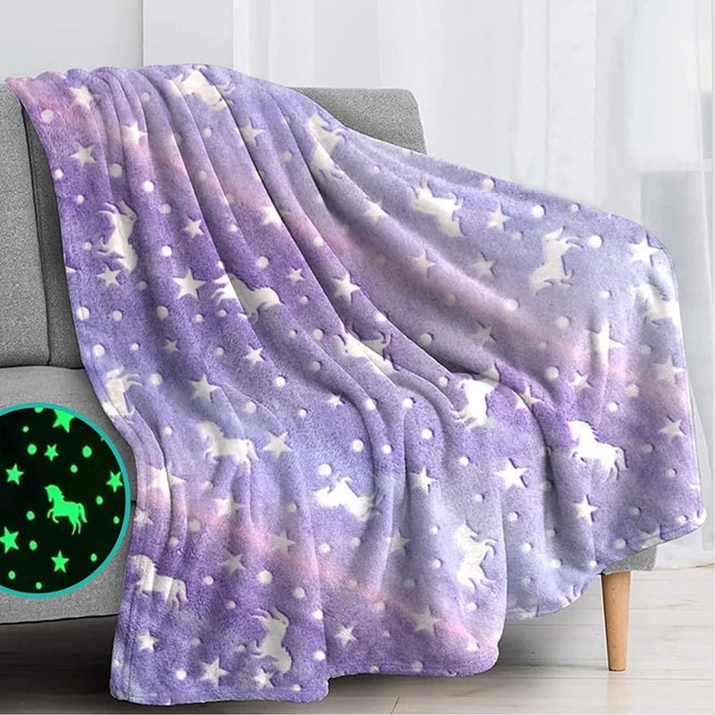 Unicorn Magic Glow in the Dark Blanket