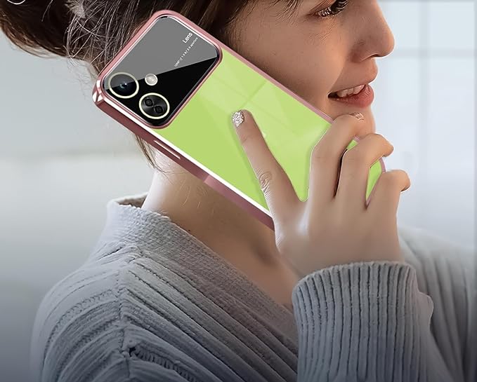 Luxury Plating Pink Camera Protection Transparent Case for Oneplus Nord CE 3 Lite