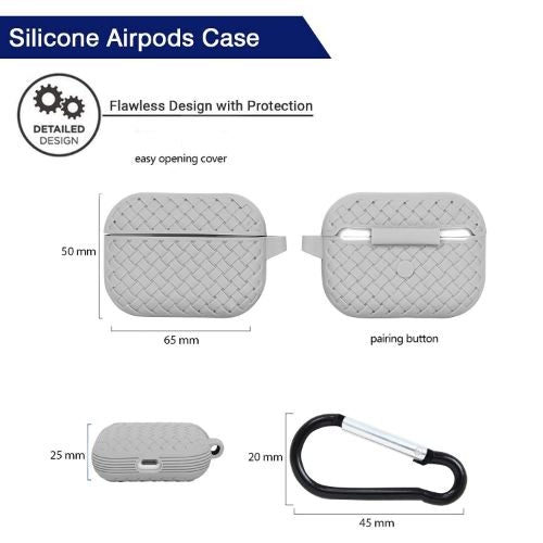 Grey Stylish Silicone Case For Apple Airpods 3
