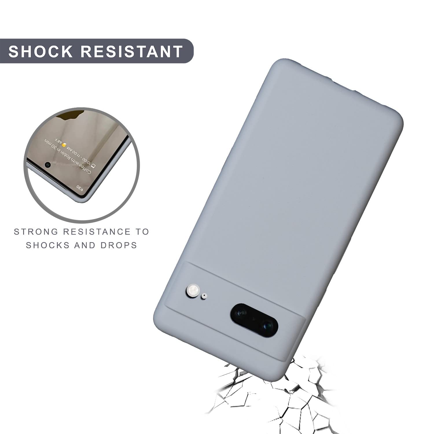 Grey Camera Original Silicone case for Google Pixel 7