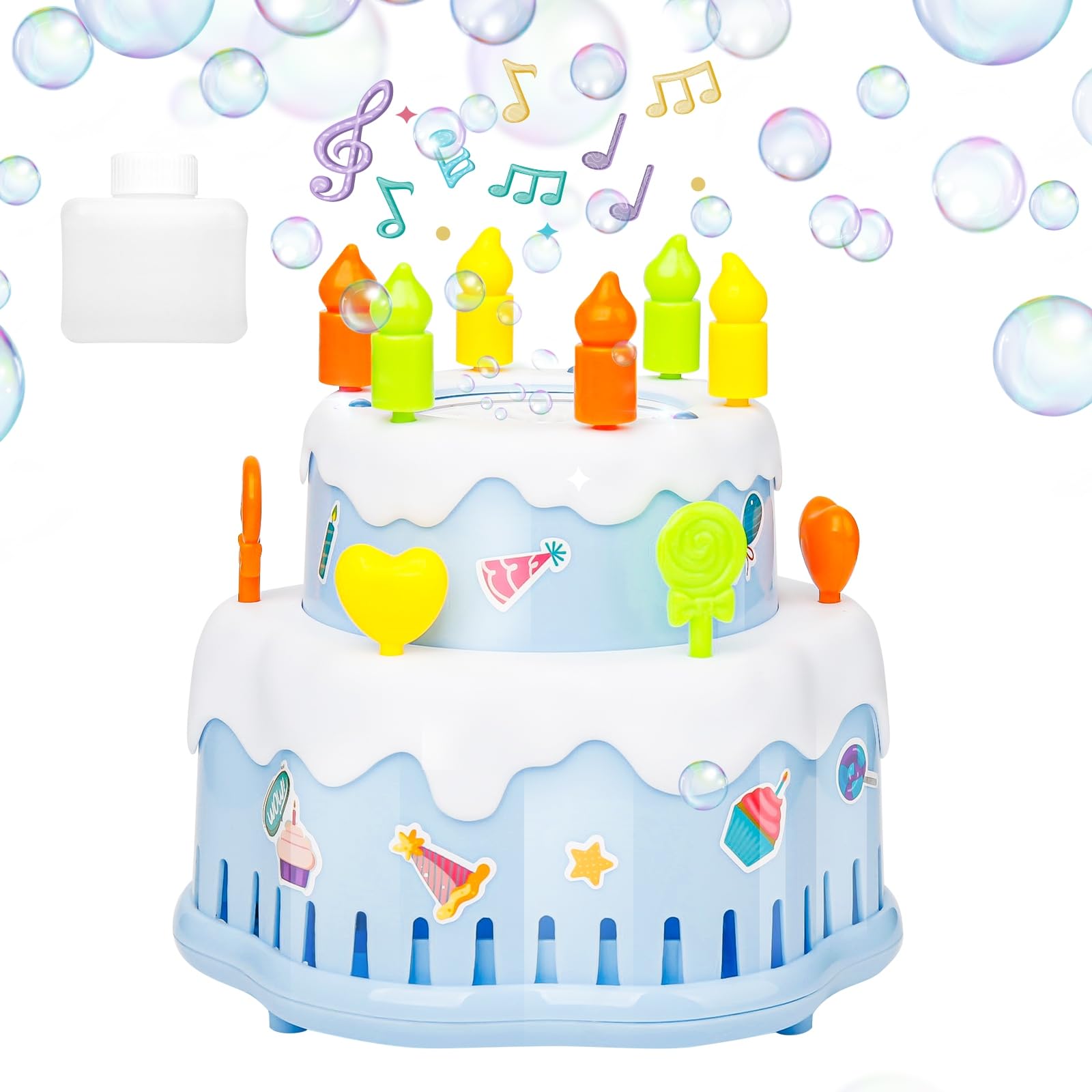 Magical Birthday Cake Automatic Bubble Machine