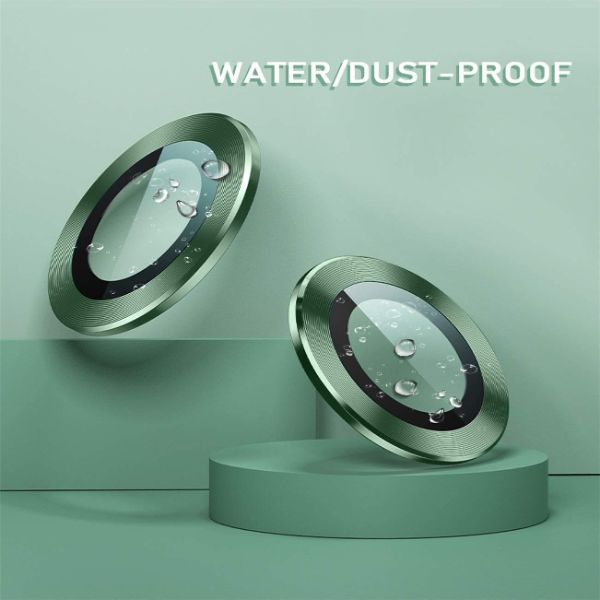 Green Metallic camera ring lens guard for Apple iphone 12