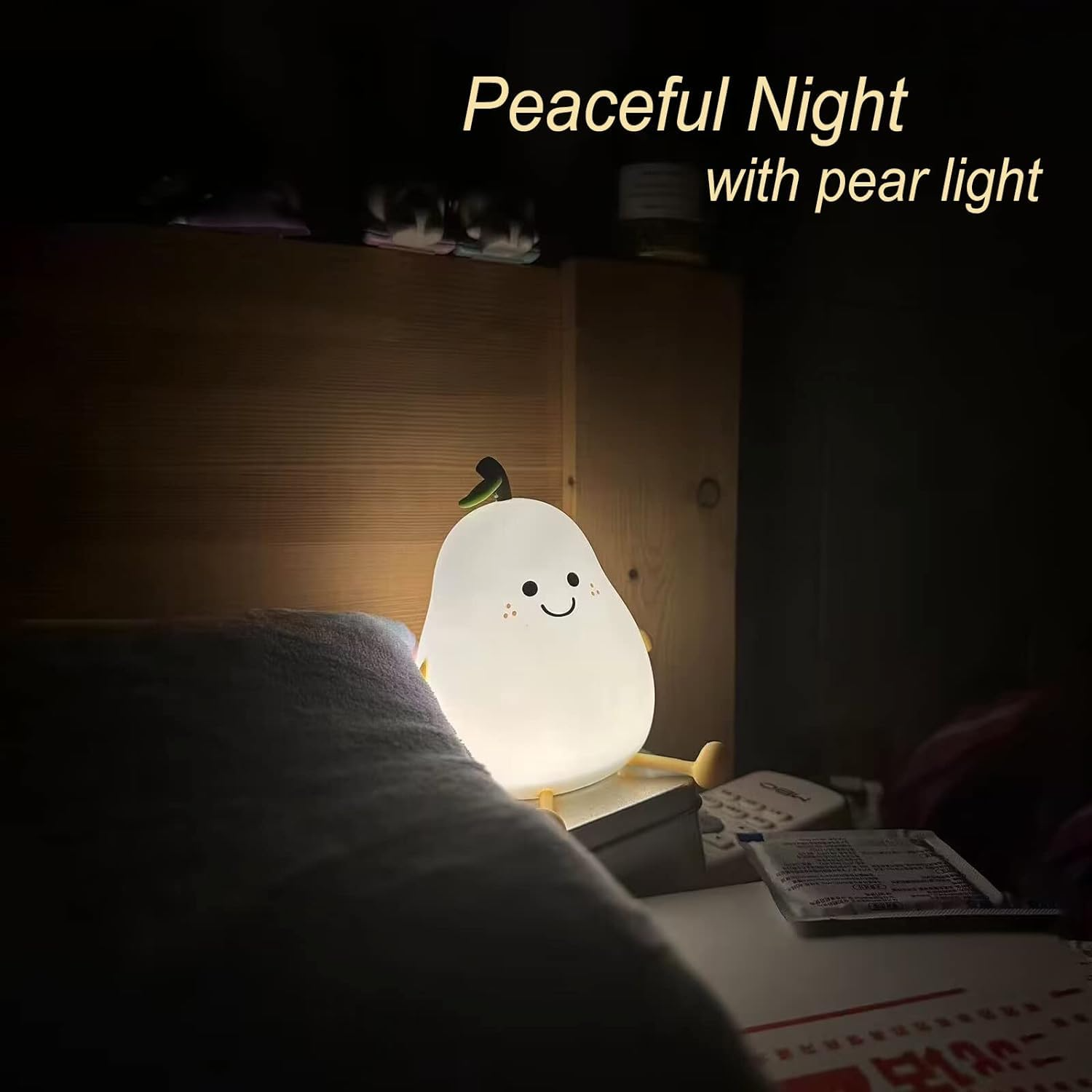 Silicone Pear Touch Night Lamp