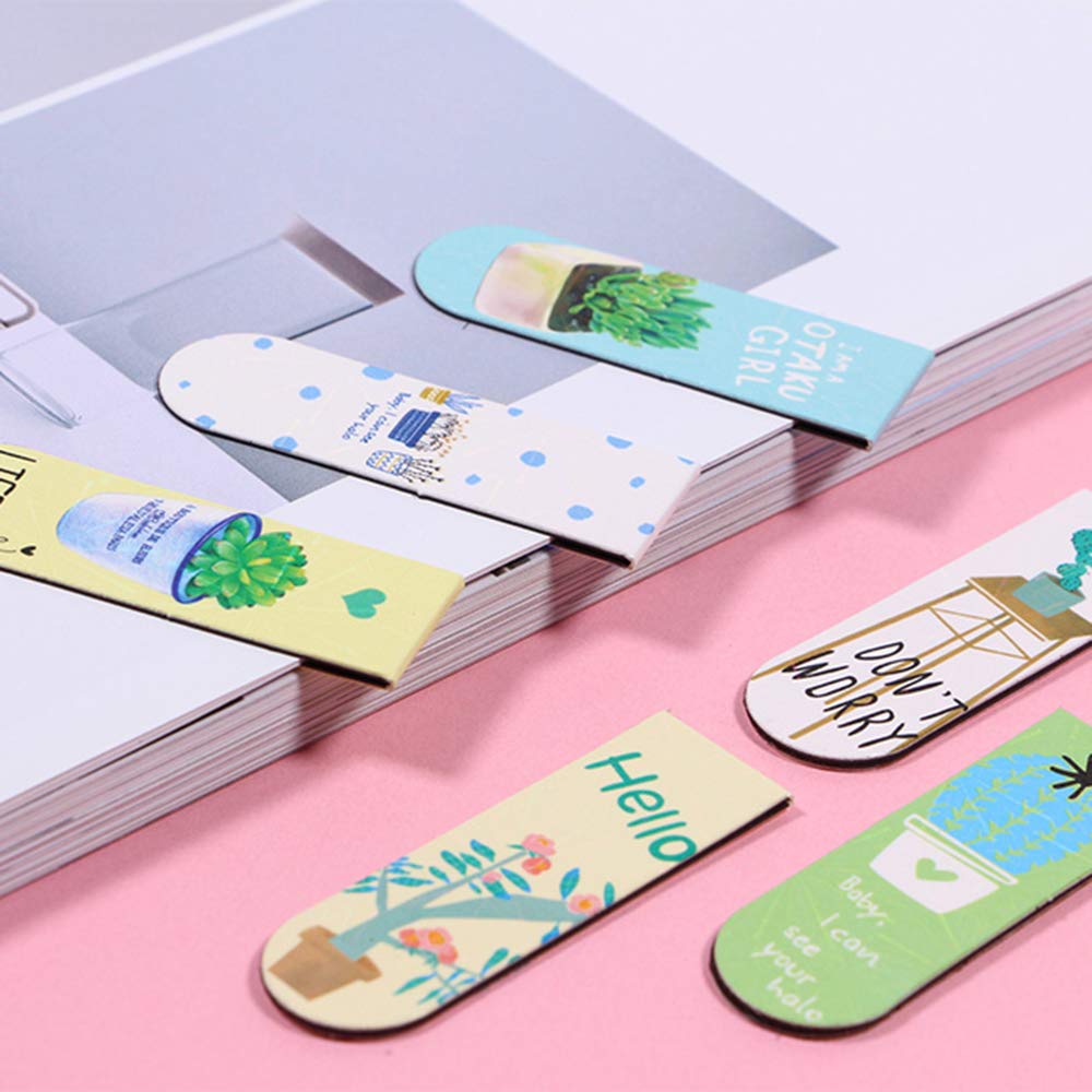 Cartoon Magnetic Bookmarks Set of 6