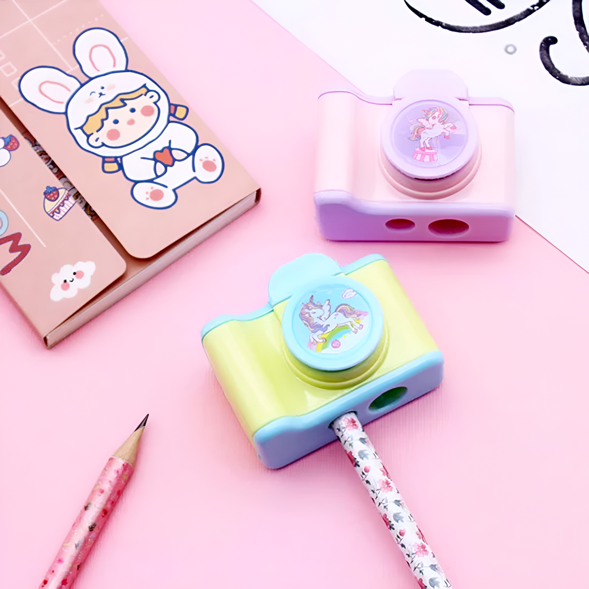 Unicorn Cam Dual Hole Pencil Sharpener – Cutest Desk Buddy!
