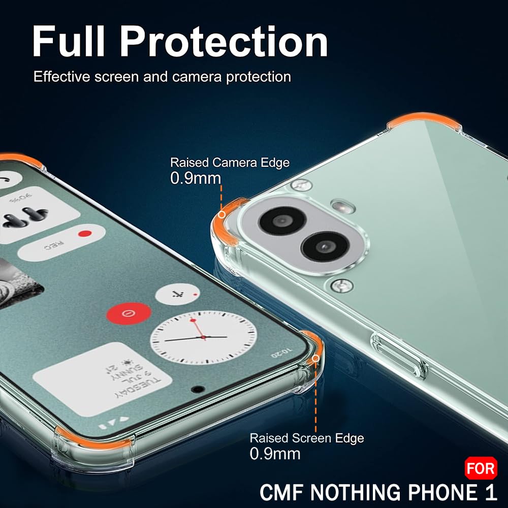 SilicaClear Transparent Silicone Case for CMF Nothing PHONE 1