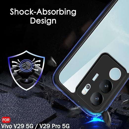 Hybrid Shockproof Transparent Silicone Case for Vivo V29 Pro 5G