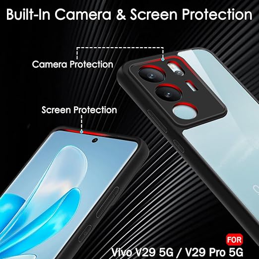 Hybrid Shockproof Transparent Silicone Case for Vivo V29 Pro 5G
