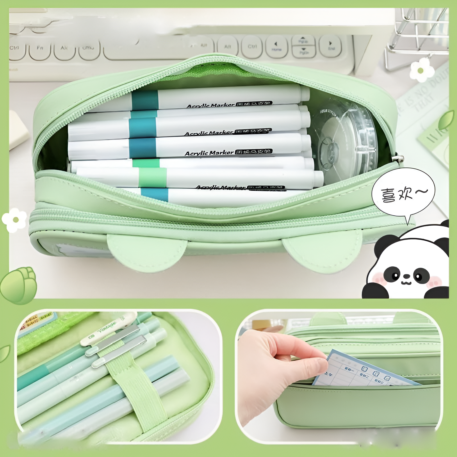Multipurpose Magic! Double-Layer Pen-Pencil Pouch