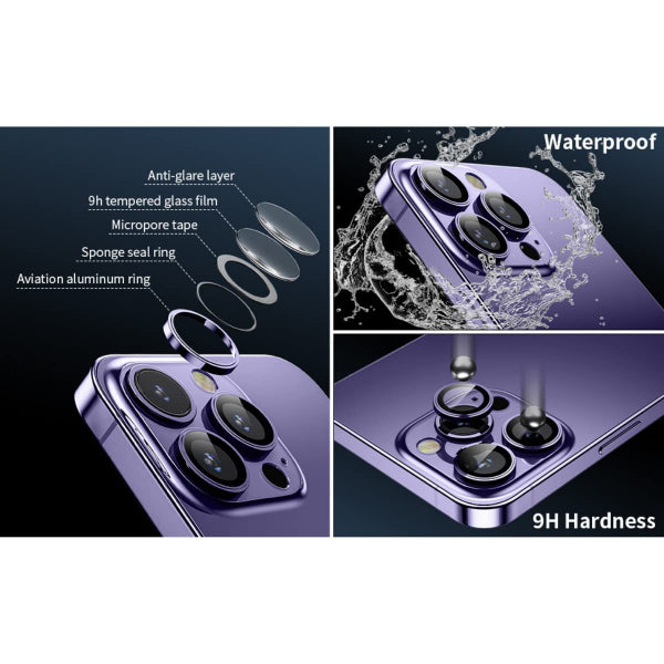 Deep Purple Metallic camera ring lens guard for Apple iphone 14 Pro Max