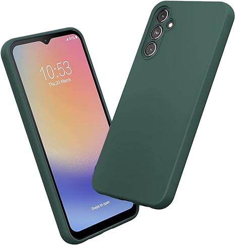 Dark Green Original Camera Safe Silicone case for Samsung S24 FE