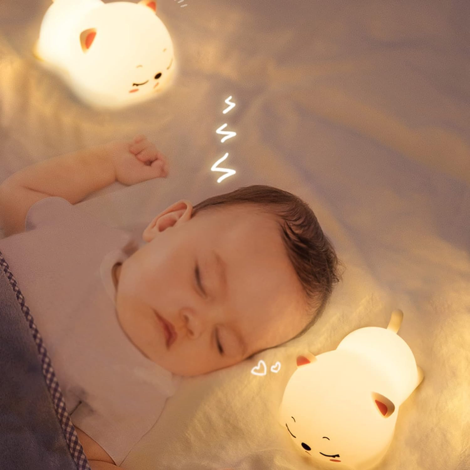 Snoring Cat Soft Silicone Night Light