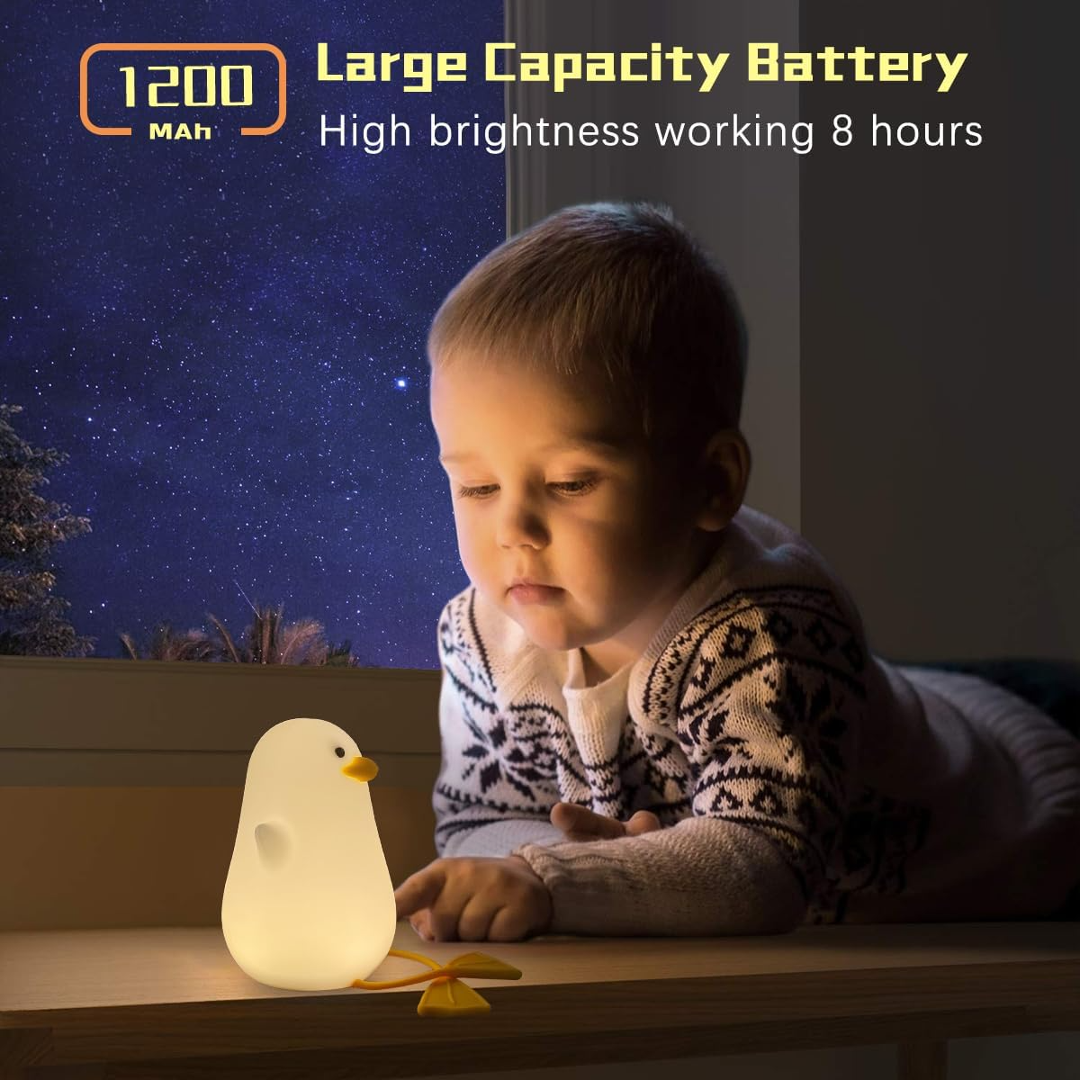Soft Duck Silicone Glowing Night Light
