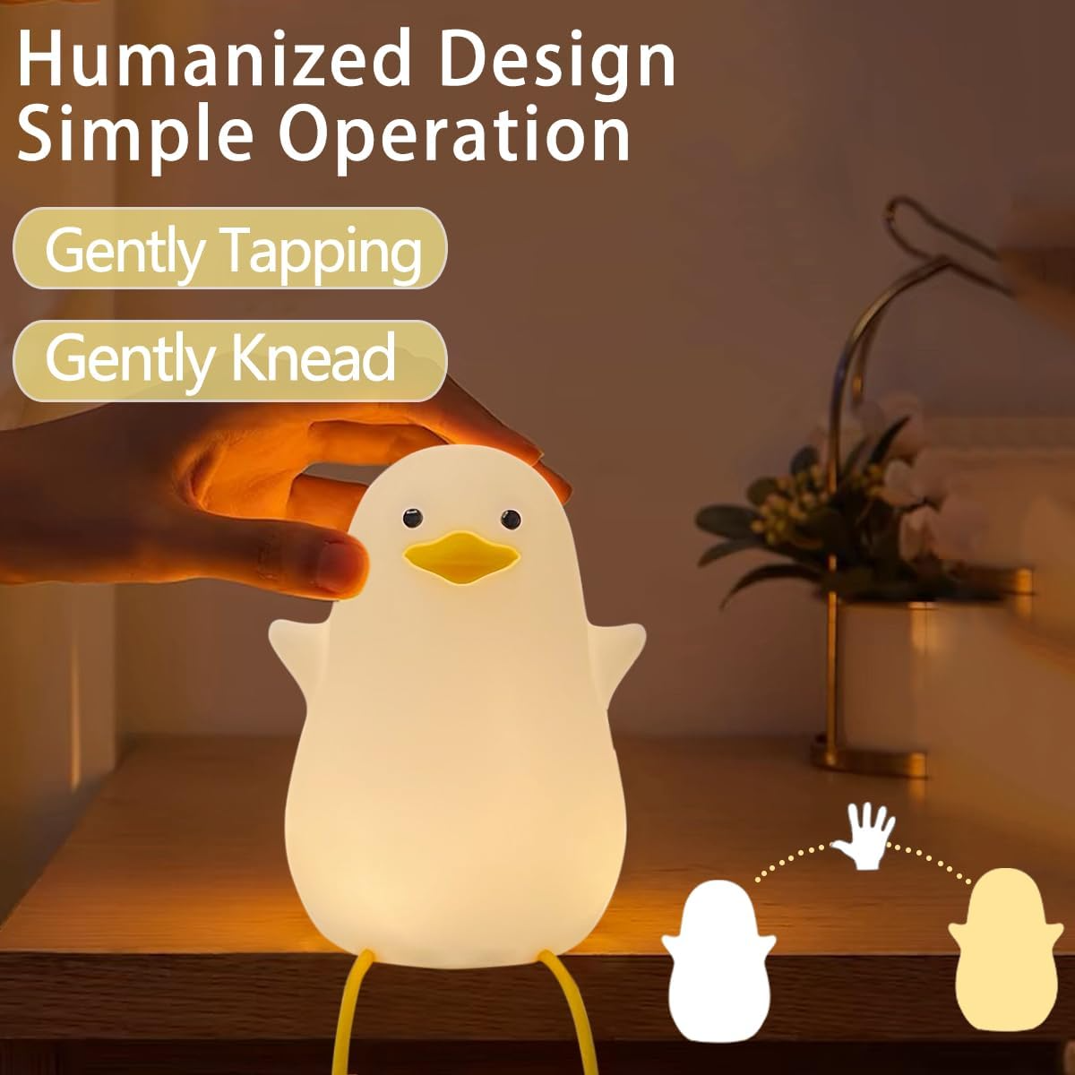 Soft Duck Silicone Glowing Night Light