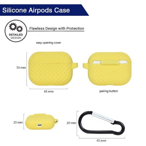 Yellow Stylish Silicone Case For Apple Airpods 4