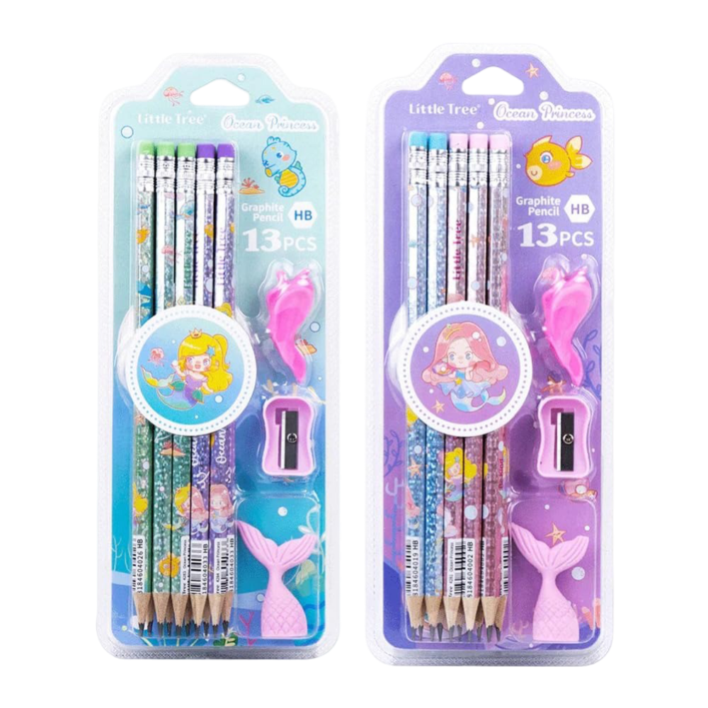 13 in 1 Mermaid Pencil Set