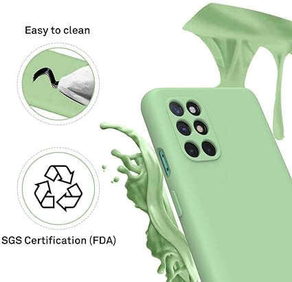 Light Green Camera Original Silicone Case for Oneplus 9R