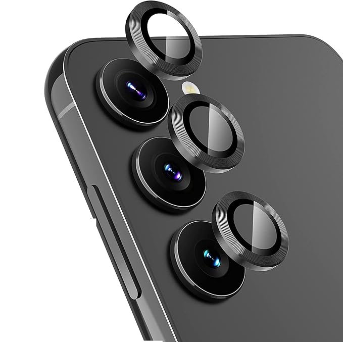 Grey Metallic camera ring lens guard for Samsung S23 Plus