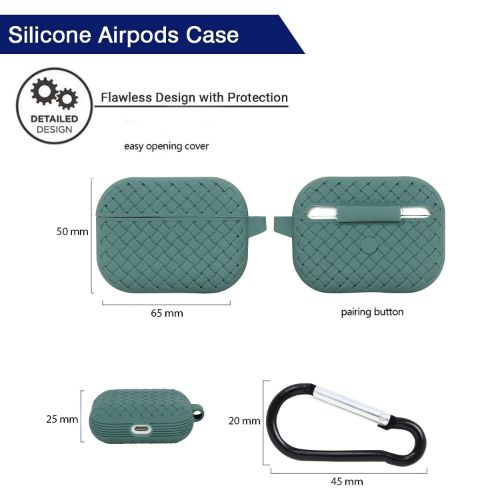 Green Stylish Silicone Case For Apple Airpods 4
