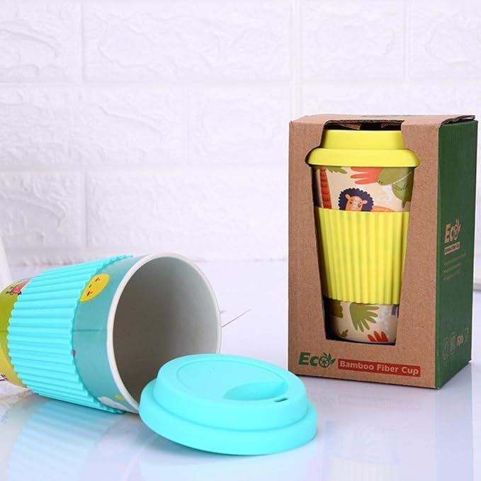 Bamboo Fiber Tumbler | Silicone Lid & Sleeve - 400ml