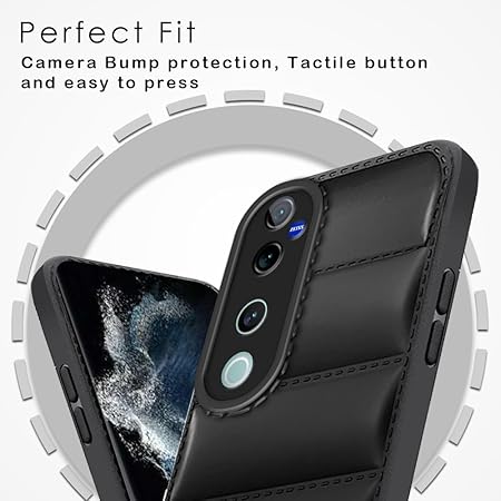 Black Puffon silicone case for Vivo V40E