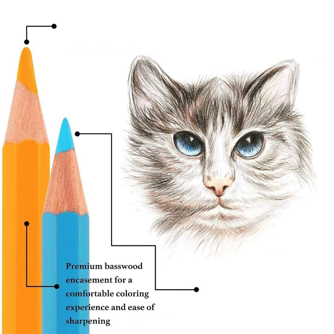 Double Sided Color Pencil Set - Space & Unicorn