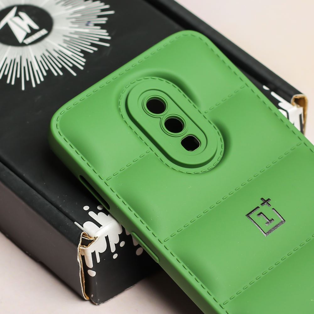 Dark Green Puffon silicone case for Oneplus 7