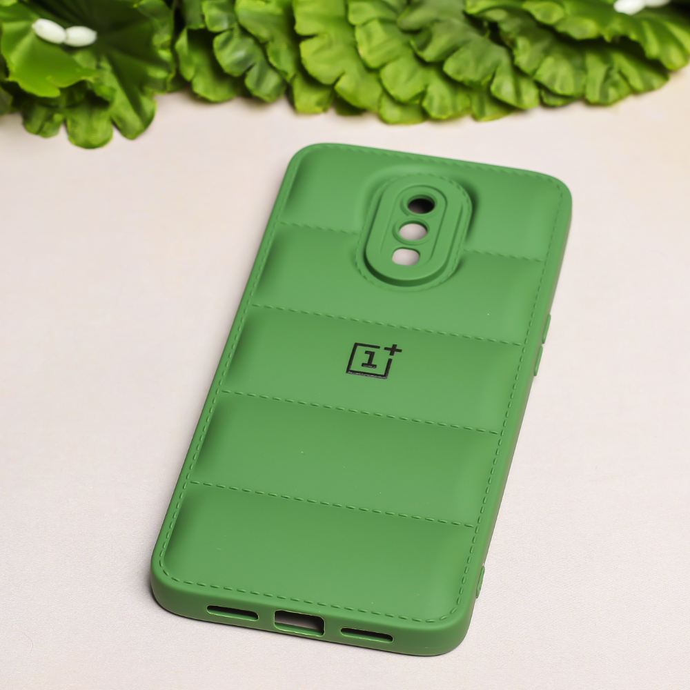 Dark Green Puffon silicone case for Oneplus 7