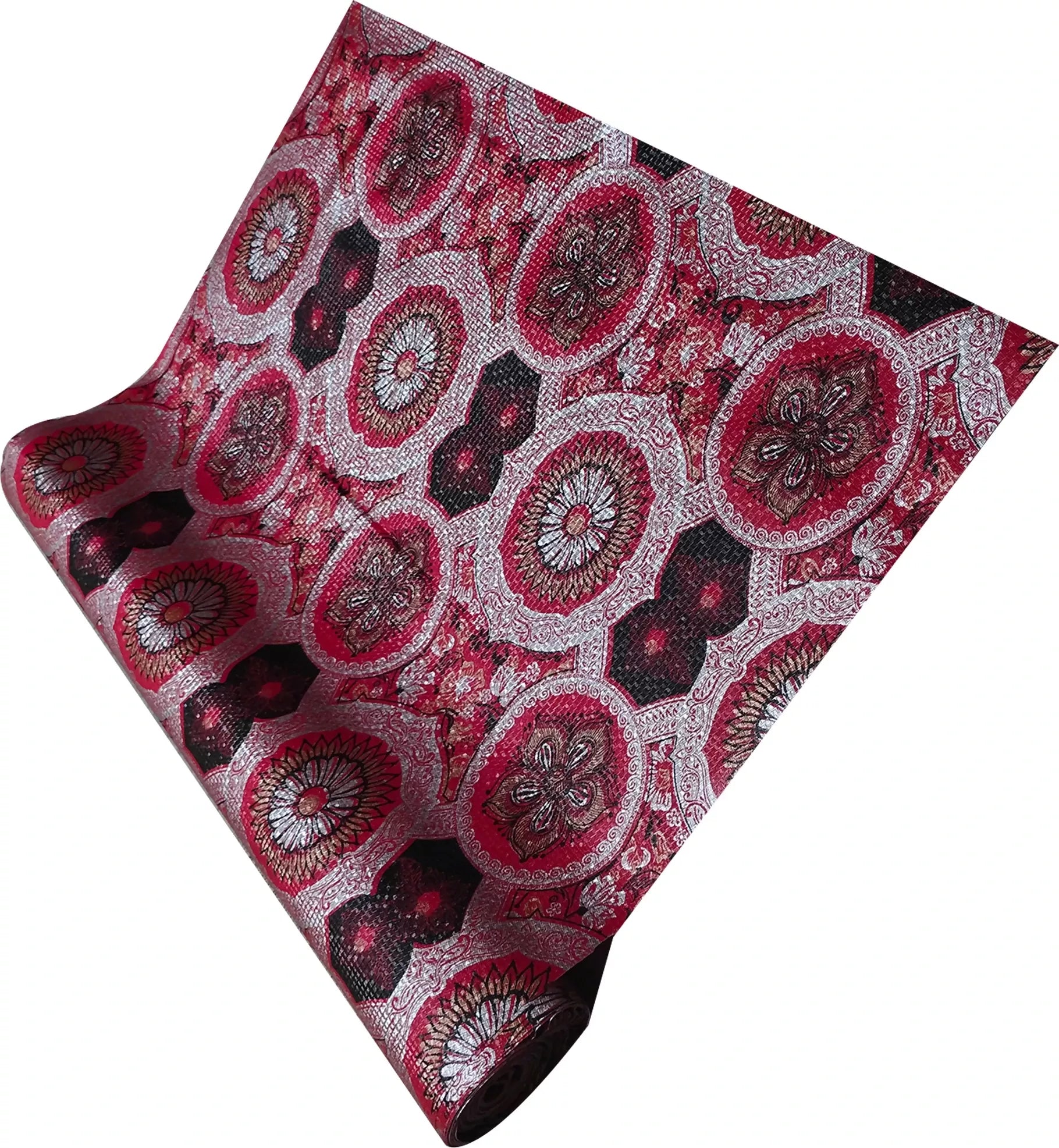 mopak decor Polyester Solid Fridge Mat & Cover 50045 (Red)