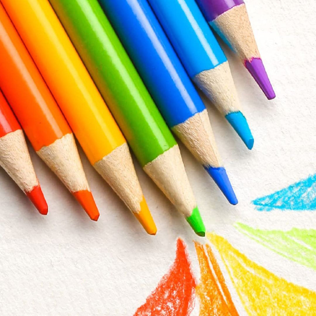 Double Sided Color Pencil Set - Space & Unicorn