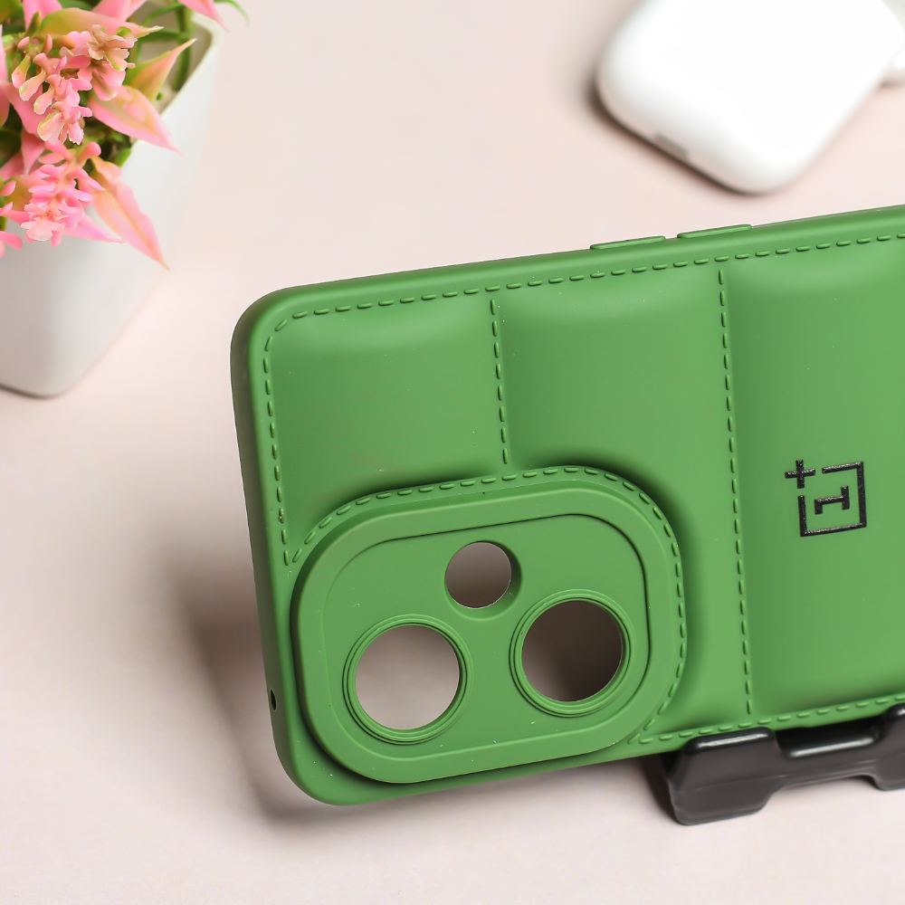 Dark Green Puffon silicone case for Oneplus Nord CE 3 Lite 5g